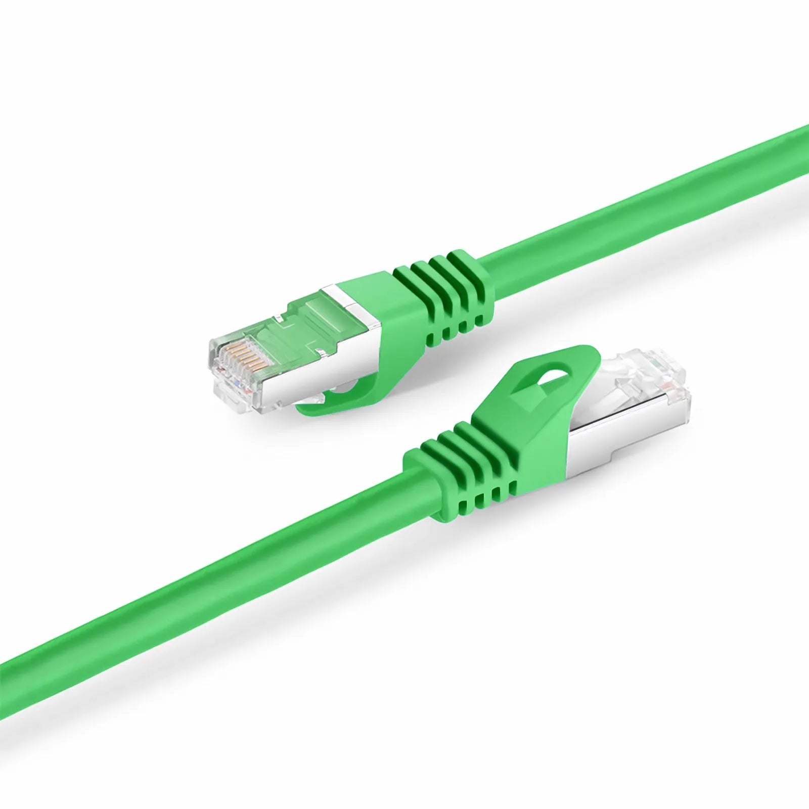 6 Inch Short Shielded Cat6a S/FTP Network Patch Cord, Multi-Color Snagless RJ45 High Bandwidth LAN Wire