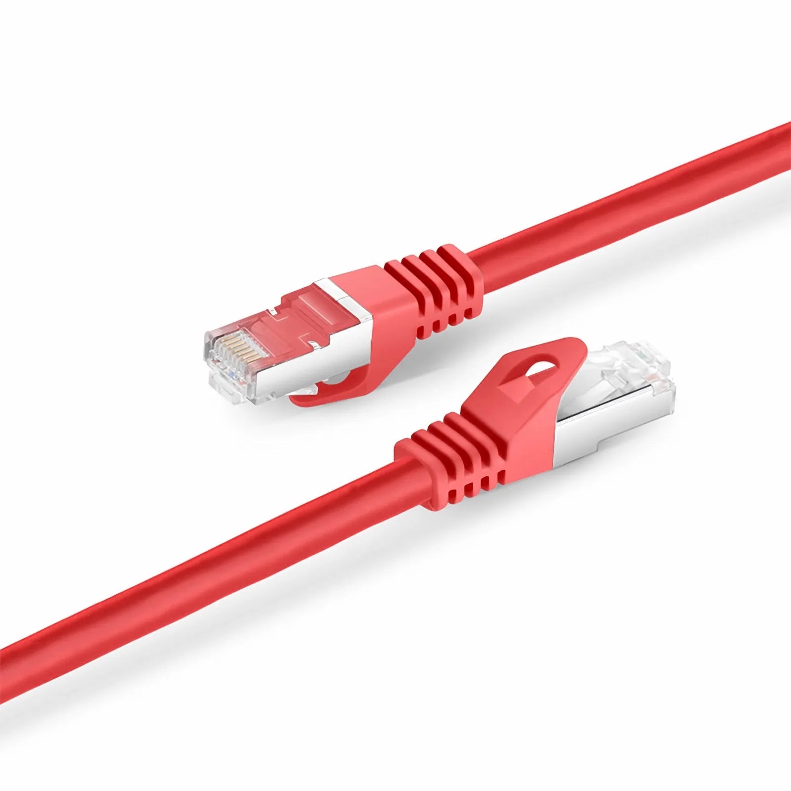 6 Inch Short Shielded Cat6a S/FTP Network Patch Cord, Multi-Color Snagless RJ45 High Bandwidth LAN Wire