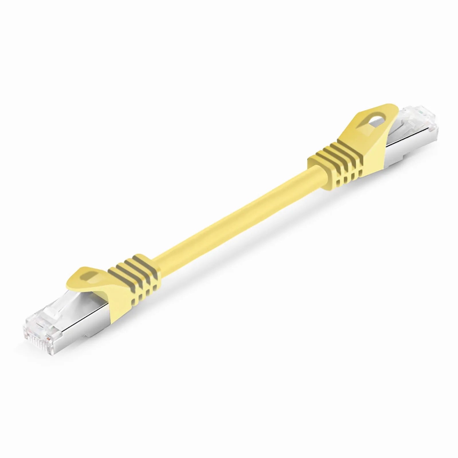 6 Inch Short Shielded Cat6a S/FTP Network Patch Cord, Multi-Color Snagless RJ45 High Bandwidth LAN Wire